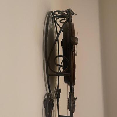 Ornate Metal Leaf Wall Clock by the Bombay Company (LR-SW)