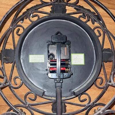 Ornate Metal Leaf Wall Clock by the Bombay Company (LR-SW)