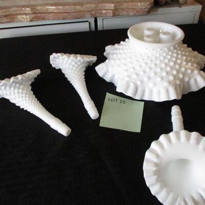 Milk Glass Tulip Bowl