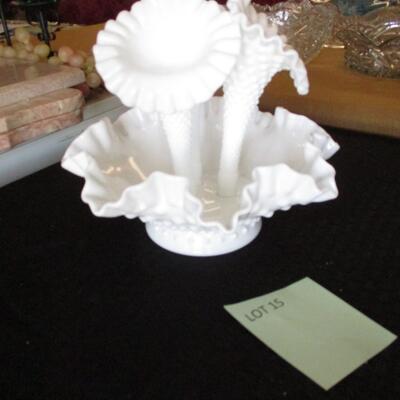 Milk Glass Tulip Bowl