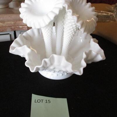 Milk Glass Tulip Bowl