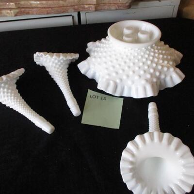 Milk Glass Tulip Bowl