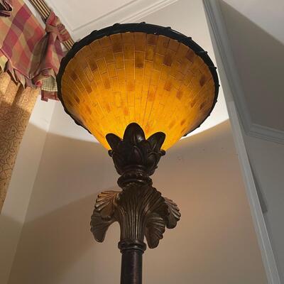 Bronze Palmetto Leaf Floor and Table Lamp (LR-SW)