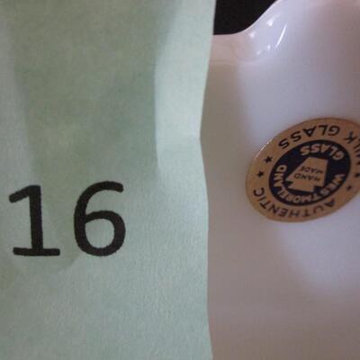 Milk Glass Swan & Vase