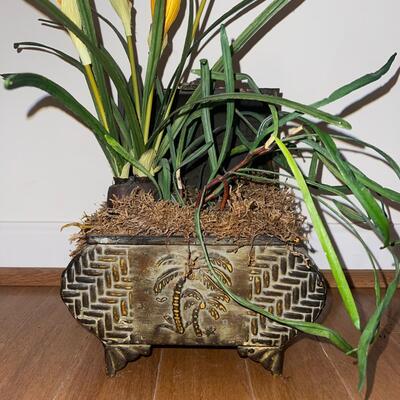 Three Unique Potted Faux Flowers (LR-SW)