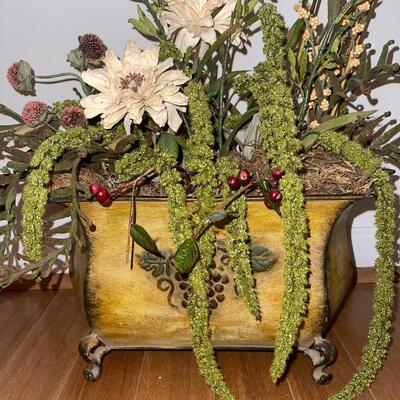 Three Unique Potted Faux Flowers (LR-SW)