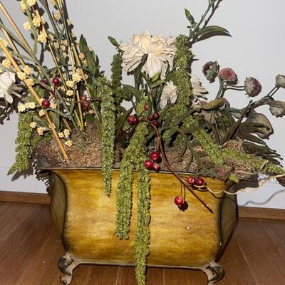 Three Unique Potted Faux Flowers (LR-SW)