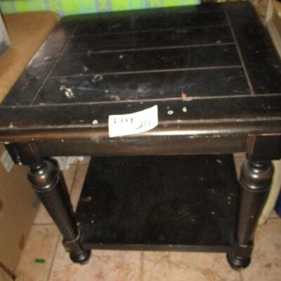 Chocolate Two Tier End Table