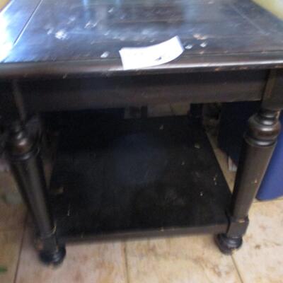 Chocolate Two Tier End Table