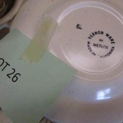 Yellow Ware Metlox China/Dinnerware