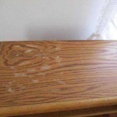 Oak Office Desk & Printer Stand