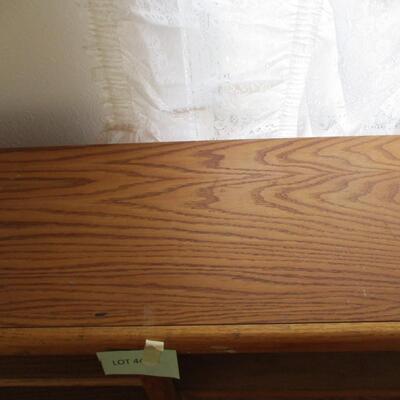 Oak Office Desk & Printer Stand