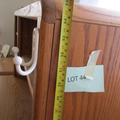 Oak Office Desk & Printer Stand