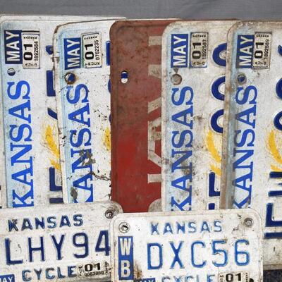Lot of 8 Licence plate