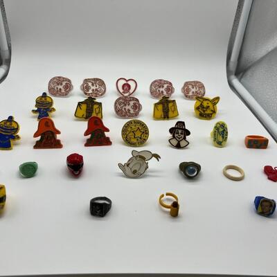 Lot of 28 Vintage Toy Gumball Prize Rings