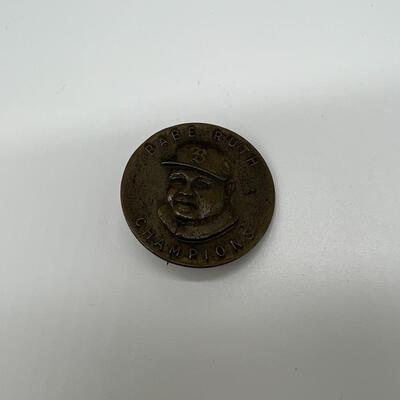 Rare Lot of 3 Antique Babe Ruth Club Ring and 2 Pins