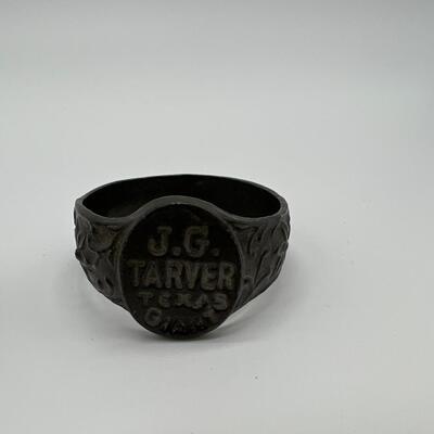 Lot of 2 Antique Tallest Man on Earth Rings for J.G. Tarver of Texas and Jakob Nacken