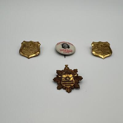Lot of 1930s Sunbrite Junior Nurse Corps Badges Button and Pin