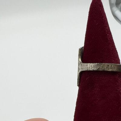 Very Rare Vintage Superman Tin Collectible Ring