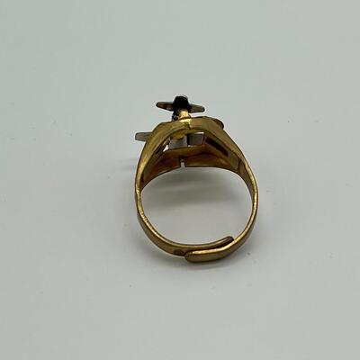 Rare 1940s Antique Superman Airplane Spring Loaded PEP Cereal Prize Ring