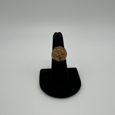 Vintage Rare 1950s Rootie Kazootie Four Leaf Clover Ring