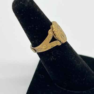 Antique Rare 1920s or 1930s Cigar Shop Native American Indian Chief Ring