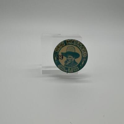 1939 Antique Ken Maynard Club Button Pin
