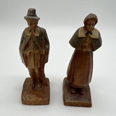 1941 Antique Pair of Great America Figurines of Man and Woman