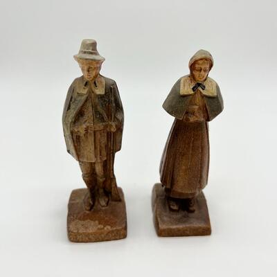 1941 Antique Pair of Great America Figurines of Man and Woman
