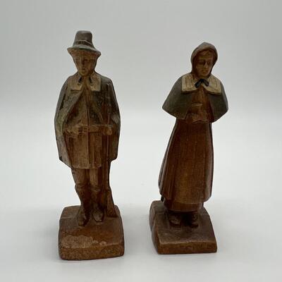 1941 Antique Pair of Great America Figurines of Man and Woman