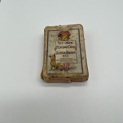Antique Lot of 1906 Buster Brown Playing Cards and Vintage Lunar Command Phones