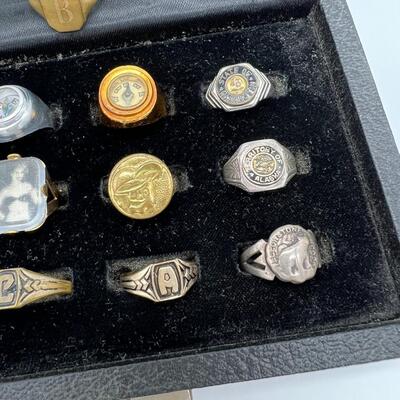 Lot of 13 Vintage Souvenir and Toy Prize Rings