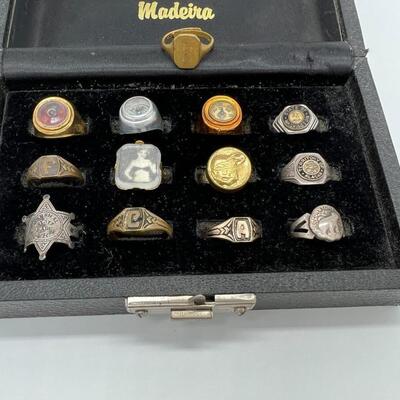 Lot of 13 Vintage Souvenir and Toy Prize Rings