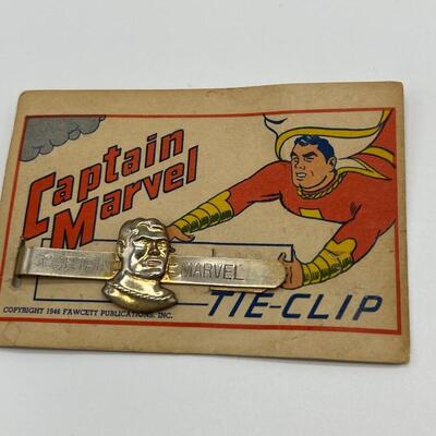 Antique 1940s Captain Marvel Collectibles Ephemera and Pins