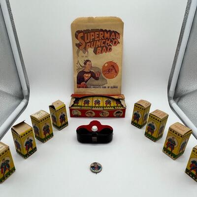 Lot of 1940s Superman Collectibles Toys and Ephemera