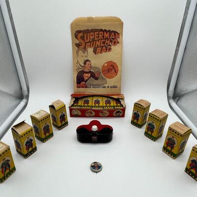 Lot of 1940s Superman Collectibles Toys and Ephemera