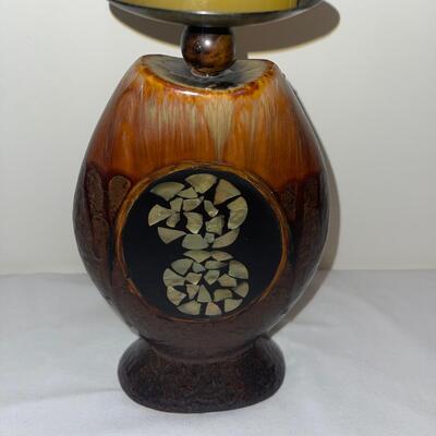 Ceramic and Glass Candleholders and Wastebasket (LR-SW)