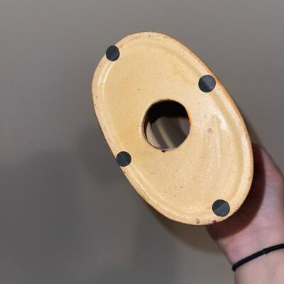 Ceramic and Glass Candleholders and Wastebasket (LR-SW)