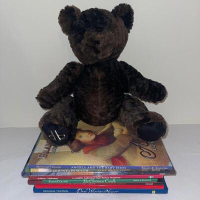 Childrenâ€™s Christmas Books and Dennis Basso Teddy Bear (LR-SW)