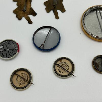 Lot of 13 Antique Superman Buttons and Pins