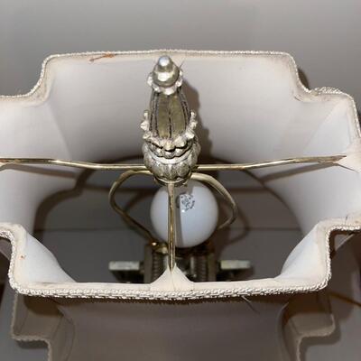 Textured Lamp with Unique Beige Lampshade (LR-SW)