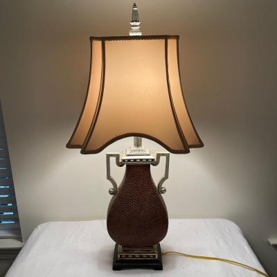 Textured Lamp with Unique Beige Lampshade (LR-SW)