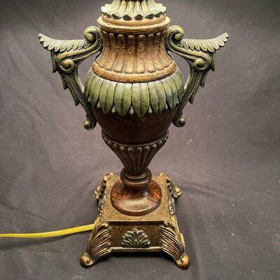 Table Lamp with Bronze Lampshade and Long Treasure Box (H-SW)
