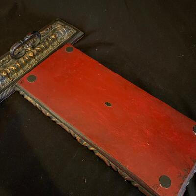 Table Lamp with Bronze Lampshade and Long Treasure Box (H-SW)