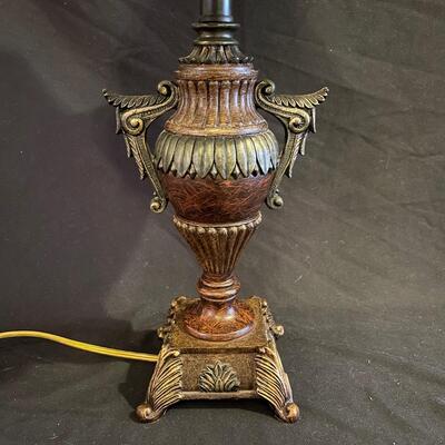 Table Lamp with Bronze Lampshade and Long Treasure Box (H-SW)