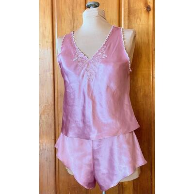 PINK SATIN CAMI SLEEP SET