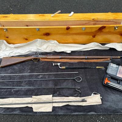 London Armory .58 Caliber Percussion Civil War Replica 1853 Enfield Musket Muzzle Loading Powder Rifle by Euro Arms of America