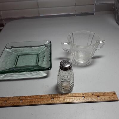 Vintage glass kitchen pieces