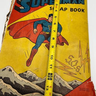 Rare 1940s Superman Scrapbook with Vintage News and Photo Clippings Ephemera