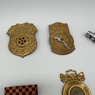 Lot of 21 Tom Mix Rings Badges Pins and Pendants from 1940s and 1950s